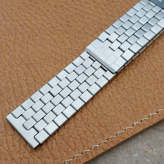 17.2mm Stainless Steel Classic Stretch Overlap Unused nos Vintage Watch Band