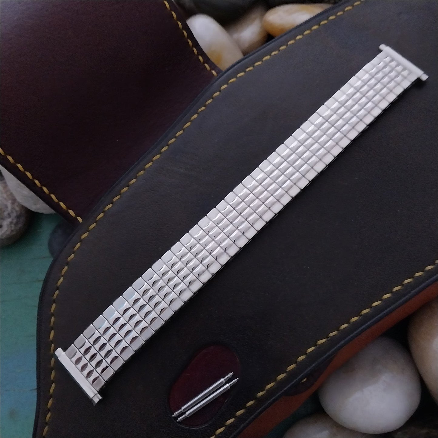 18mm 19mm 1960s Stainless Steel Expansion Gemex Unused 1970s Watch Band