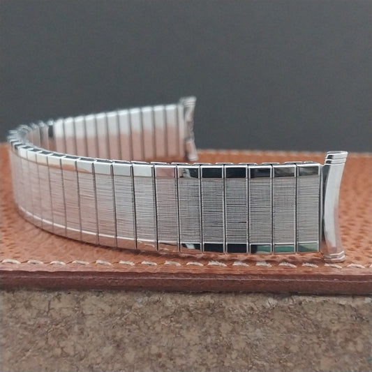 16mm 18mm 19mm Speidel Florentine White Gold Filled nos 1960s Unused Watch Band