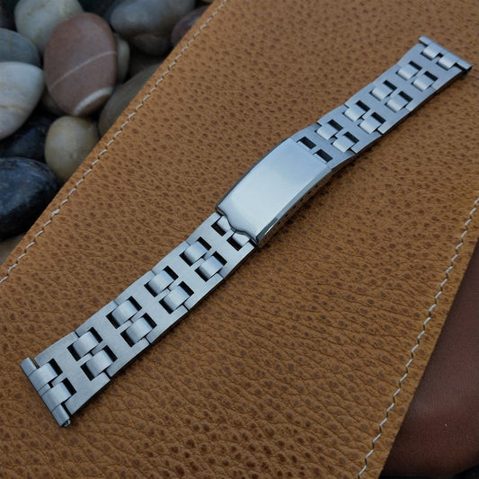 19mm 18mm Solid Link Stainless Steel JB Champion Unused 1960s Vintage Watch Band