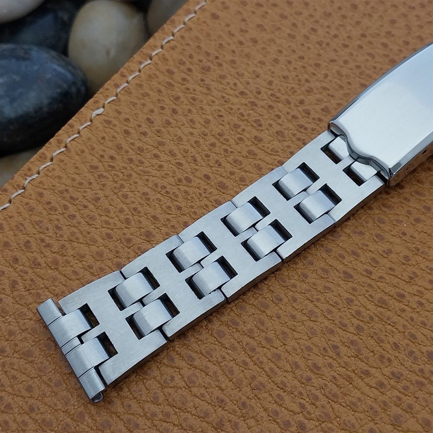 19mm 18mm Solid Link Stainless Steel JB Champion Unused 1960s Vintage Watch Band