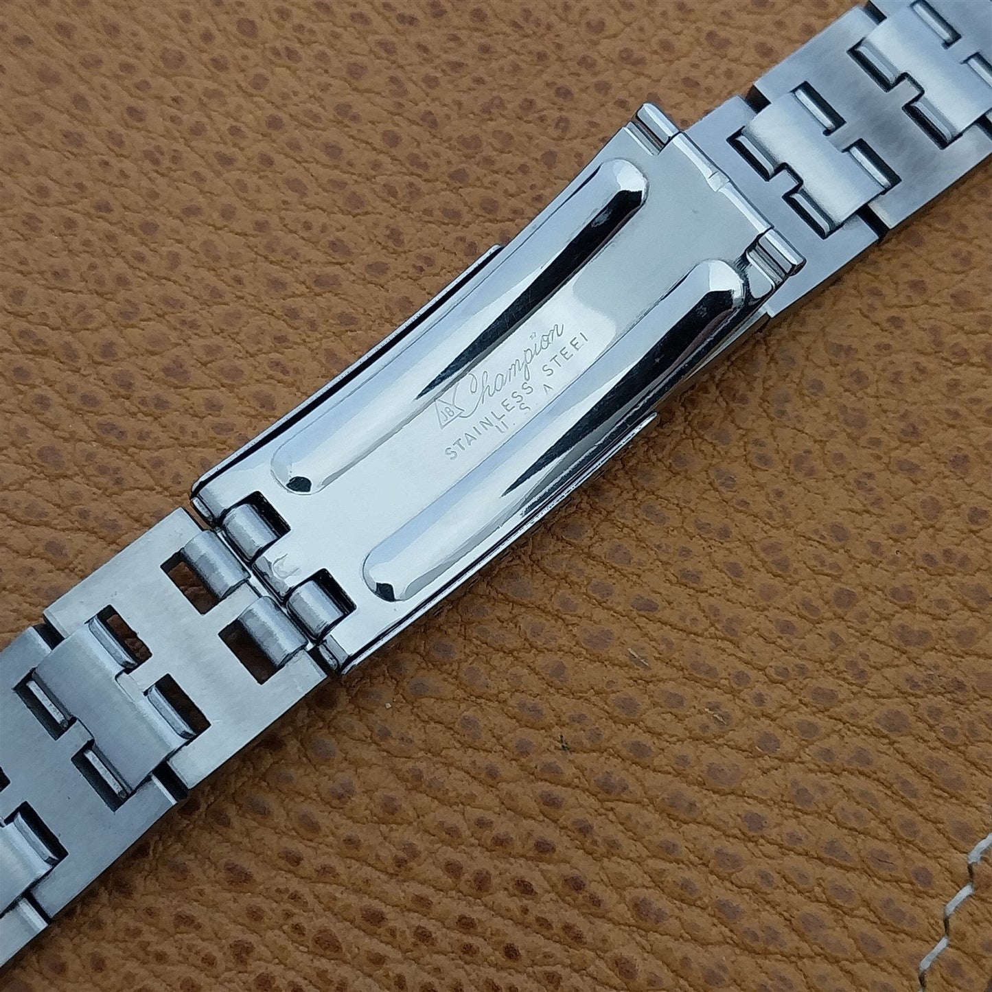 19mm 18mm Solid Link Stainless Steel JB Champion Unused 1960s Vintage Watch Band