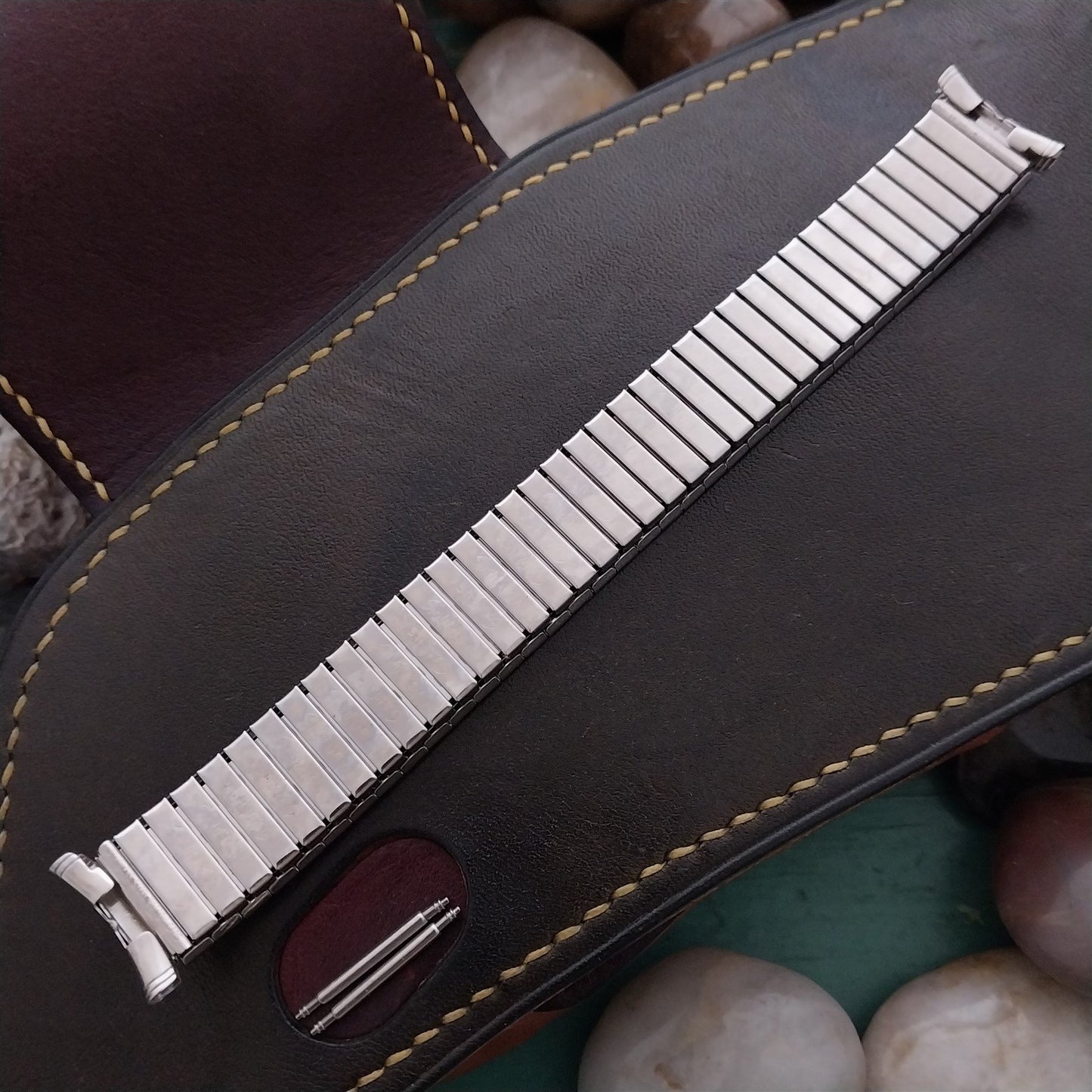 19mm 18mm Speidel Radial Wide Brushed Stainless Steel Unused 1970s Watch Band