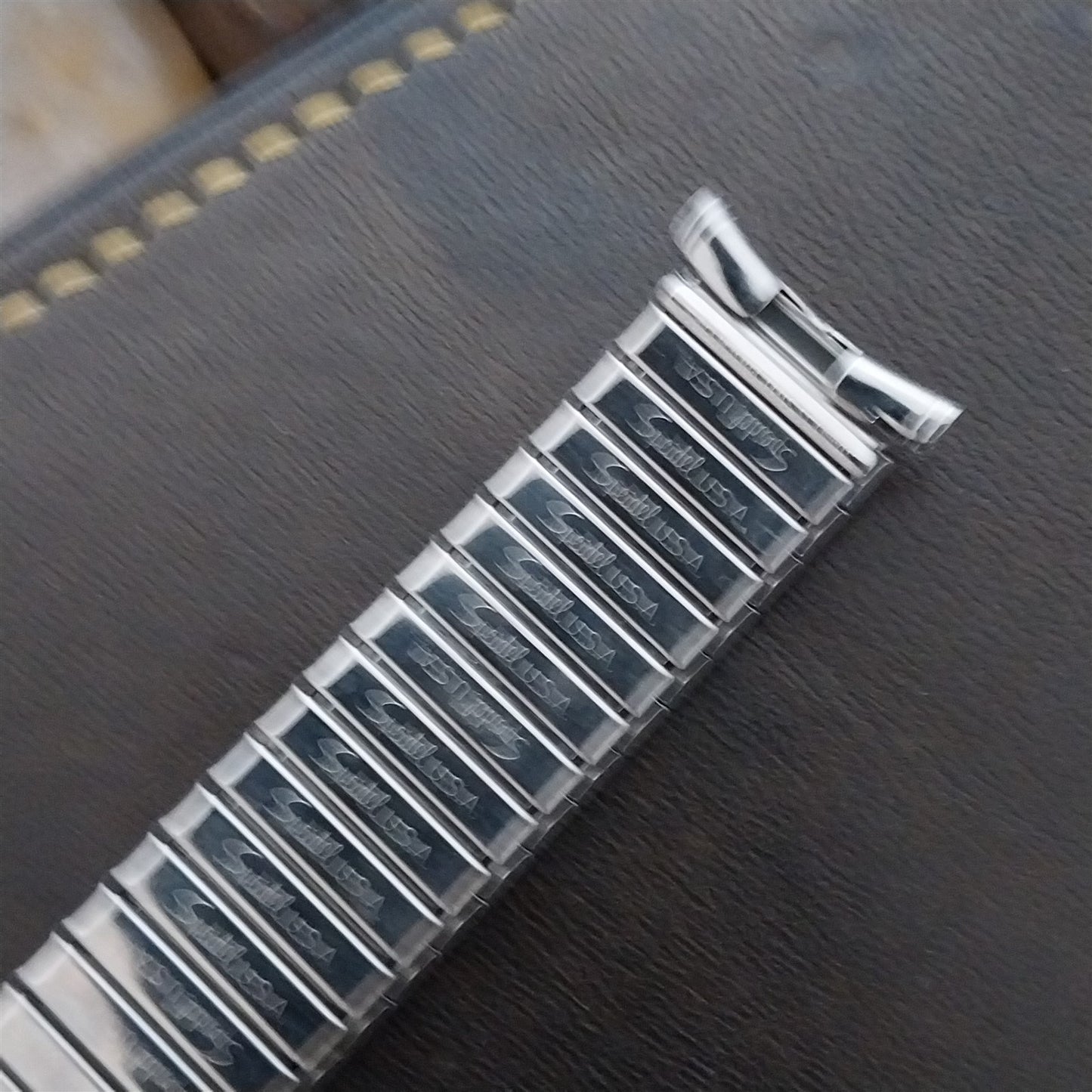 19mm 18mm Speidel Radial Wide Brushed Stainless Steel Unused 1970s Watch Band