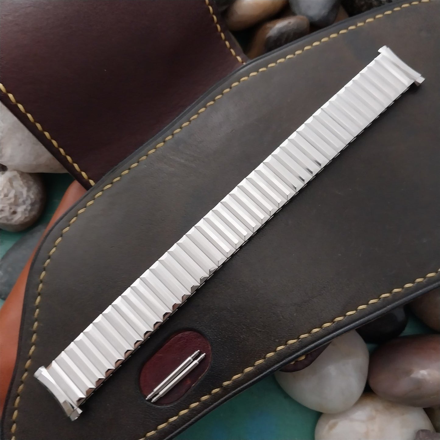 16mm 18mm 19mm Speidel USA Fullback Long Stainless Unused 1970s Watch Band