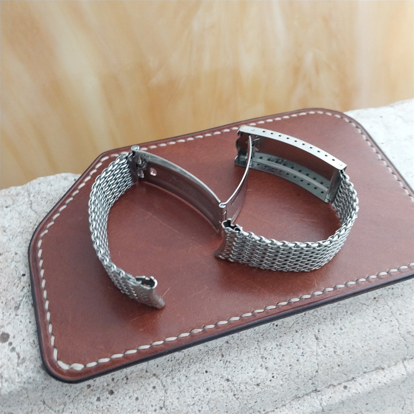 17.2mm Stainless Steel Mesh JB Champion Unused 1960s Vintage Watch Band