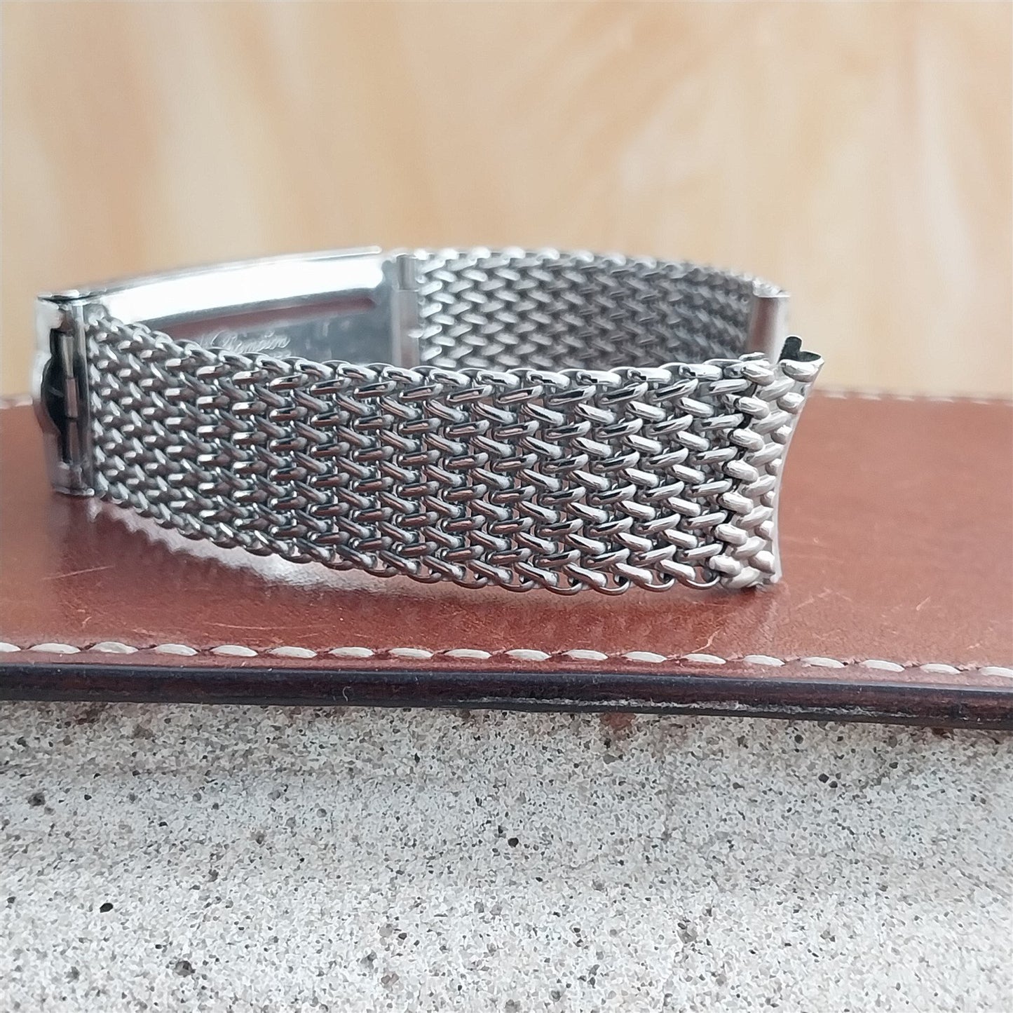 17.2mm Stainless Steel Mesh JB Champion Unused 1960s Vintage Watch Band
