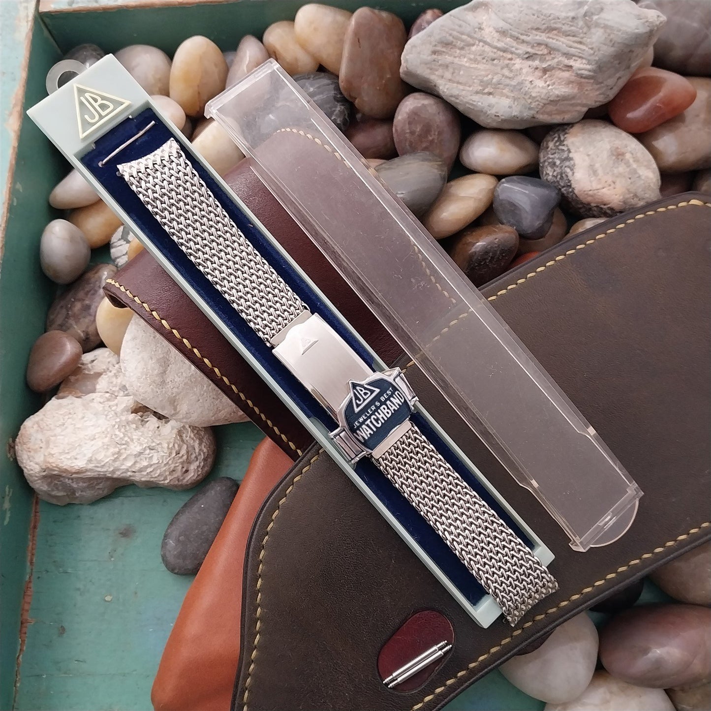 17.2mm Stainless Steel Mesh JB Champion Unused 1960s Vintage Watch Band