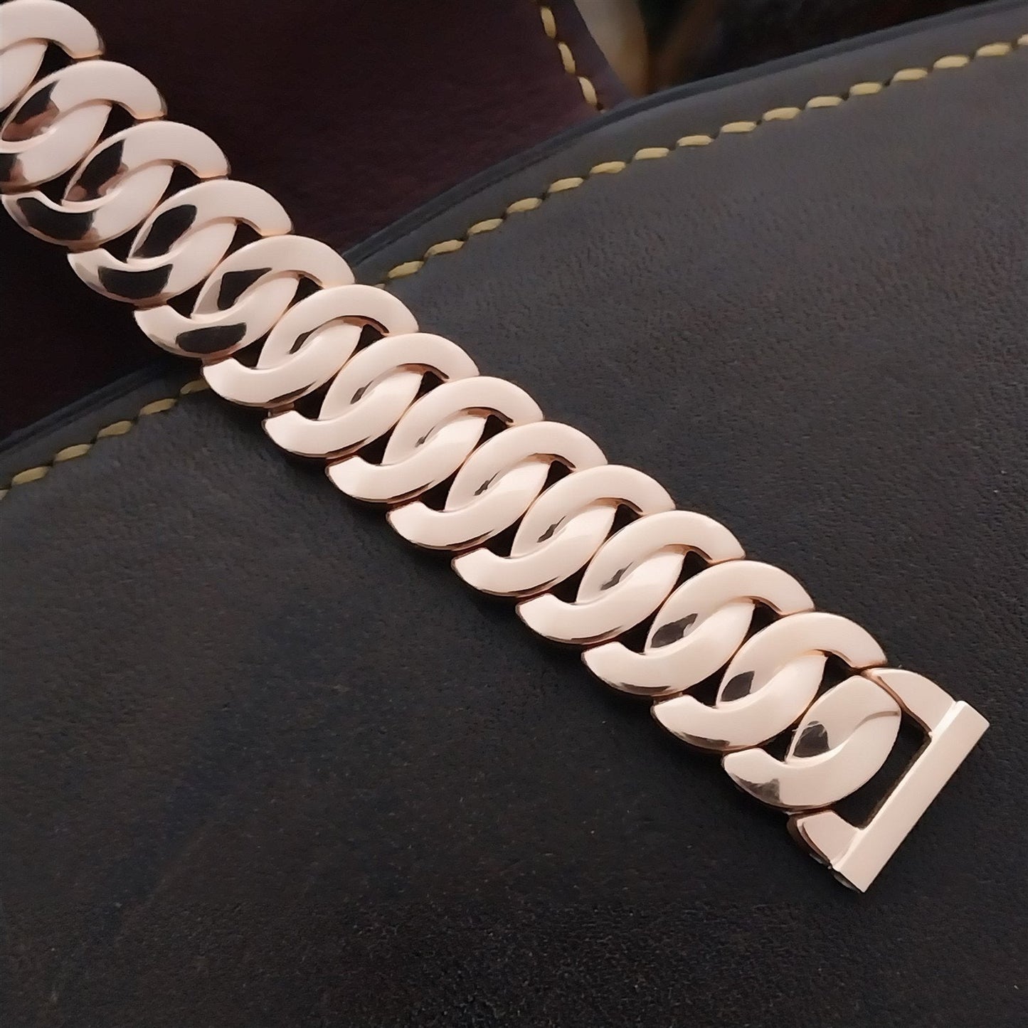 5/8" JB Champion Golden Circle Rose Gold-Filled Unused 1950s Vintage Watch Band