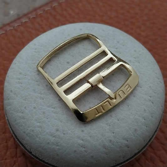Vintage 18mm Eulit Gold-Tone Buckle for Nylon Perlon Single-Pass Watch Strap