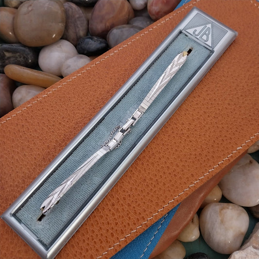 Ladies White Gold-Filled JB Champion 1960s Unused Vintage Cocktail Watch Band