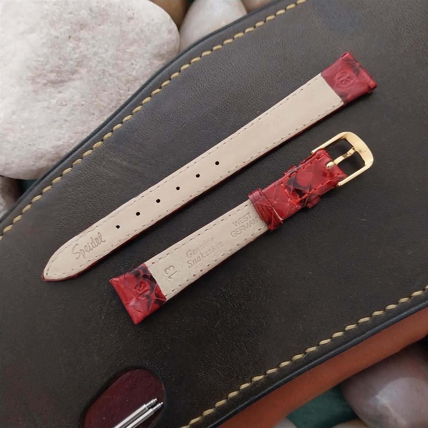 13mm Red Snake Ladies Speidel Unused Vintage Watch Band