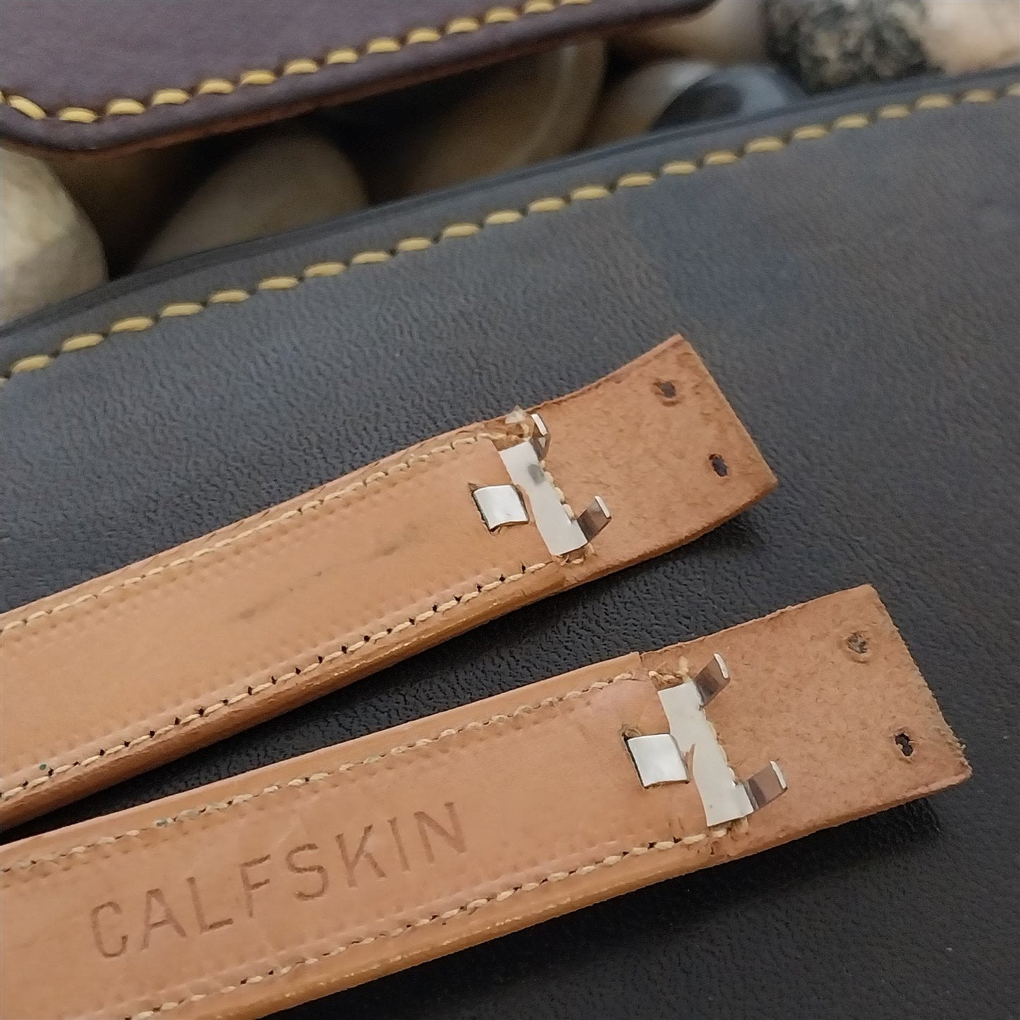 14mm Calf Leather Wire-Lug Unused 1940s-1950s Vintage Watch Band