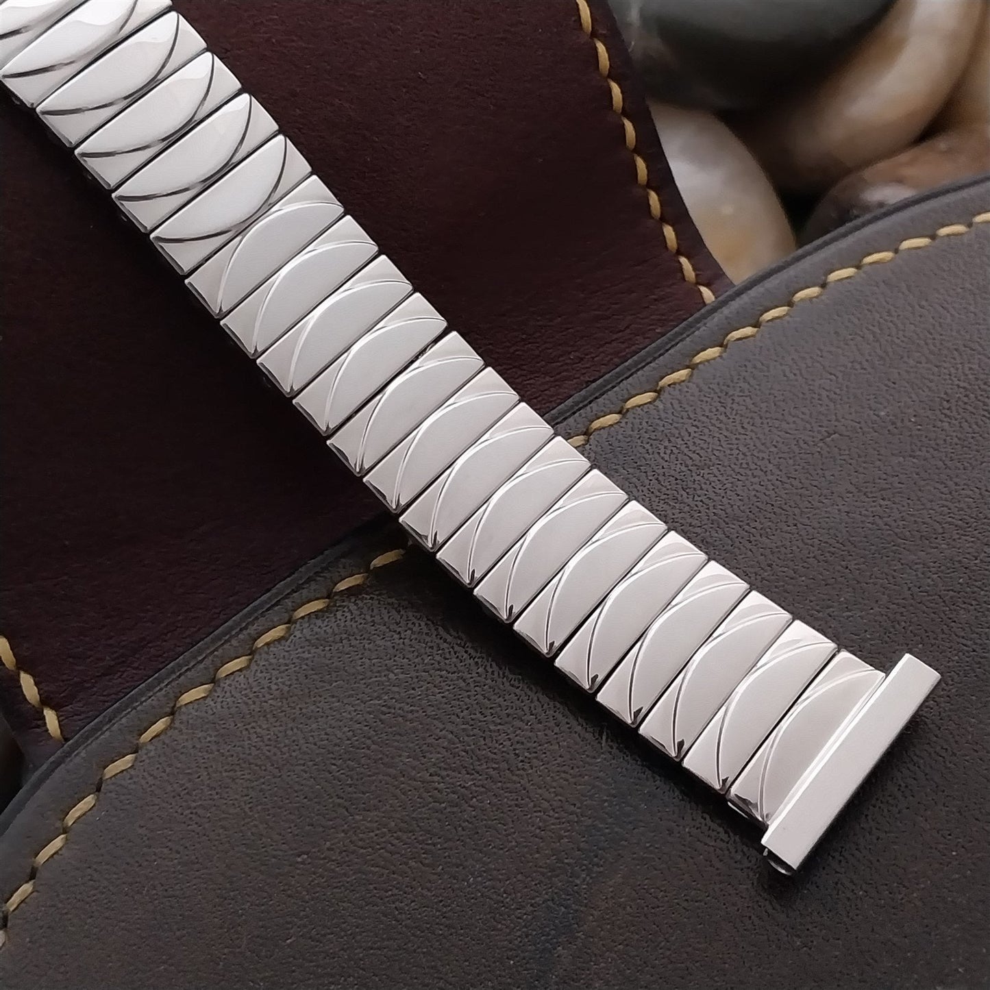 16mm 18mm 19mm 1950s Stainless Expansion Short Foster Unused Vintage Watch Band