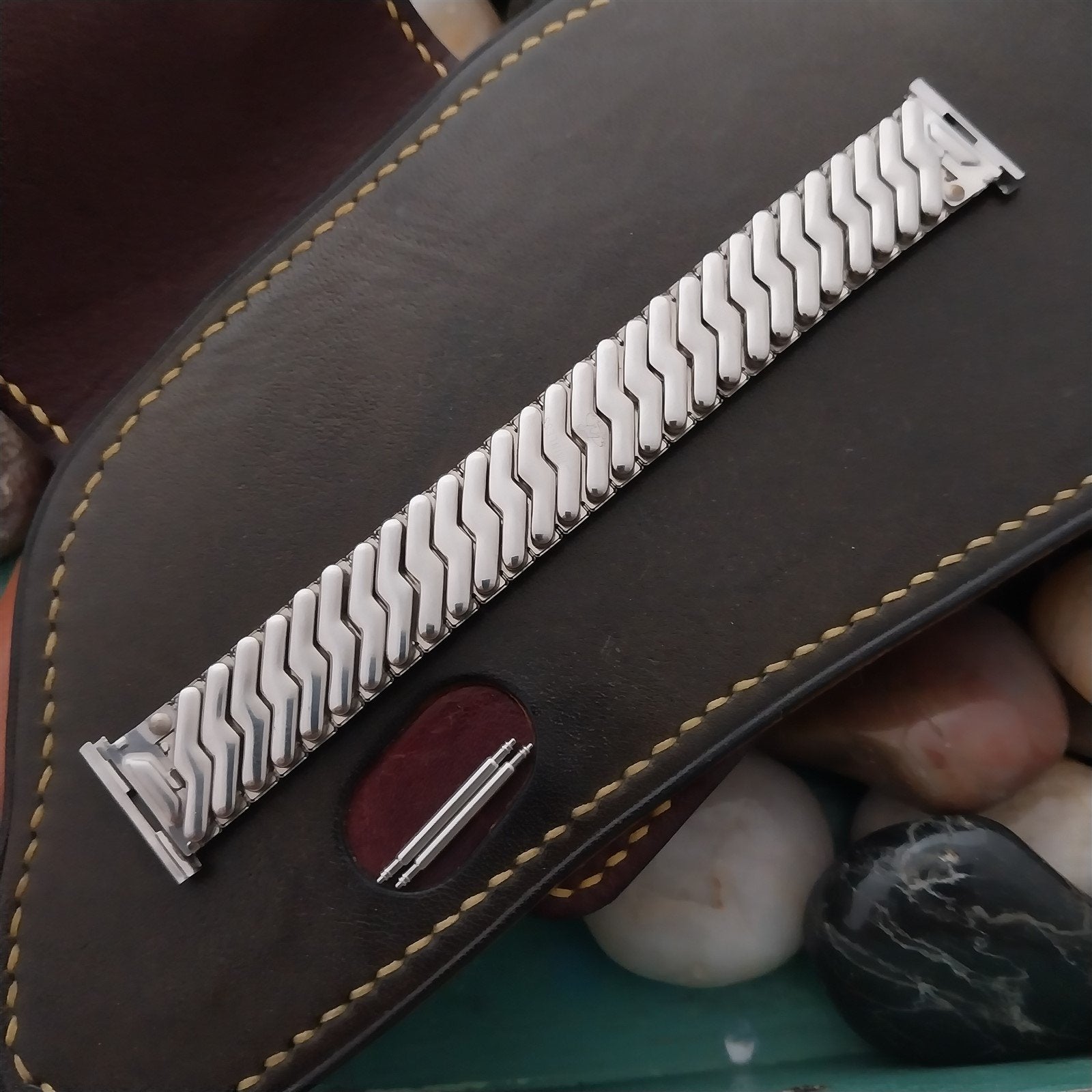 16mm 18mm 19mm 1950s Stainless Expansion Short Foster Unused Vintage Watch Band