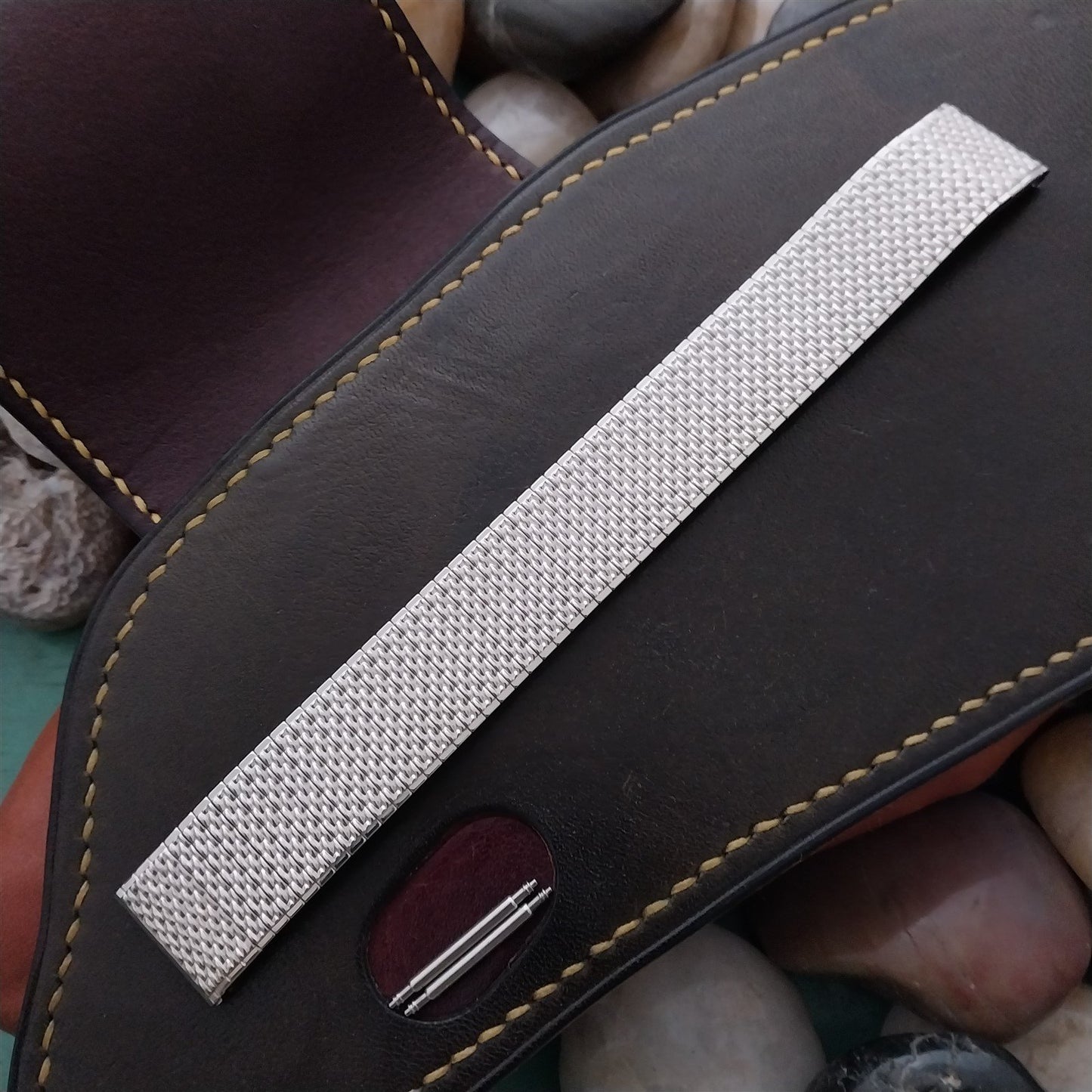 17.2mm Stainless Steel Speidel Thinline nos Unused 1970s Vintage Watch Band