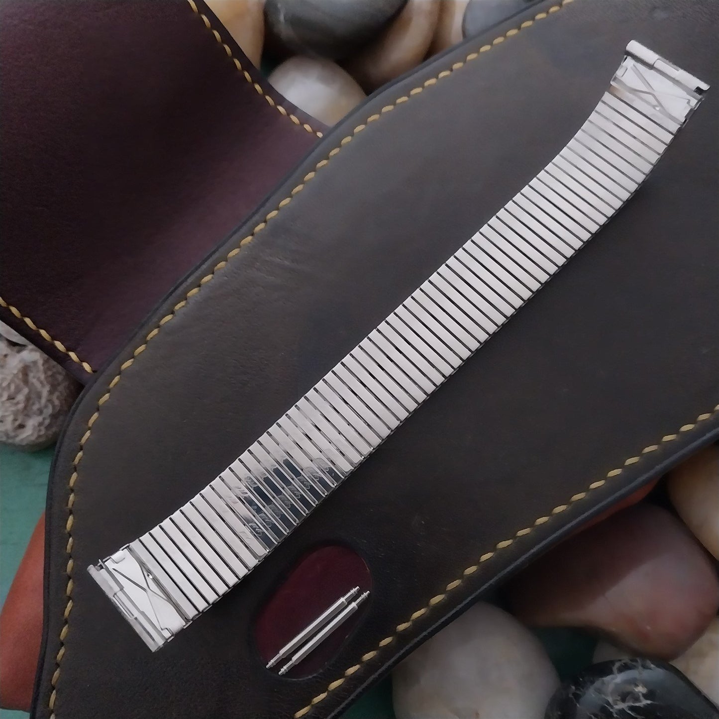 17.2mm Stainless Steel Speidel Thinline nos Unused 1970s Vintage Watch Band