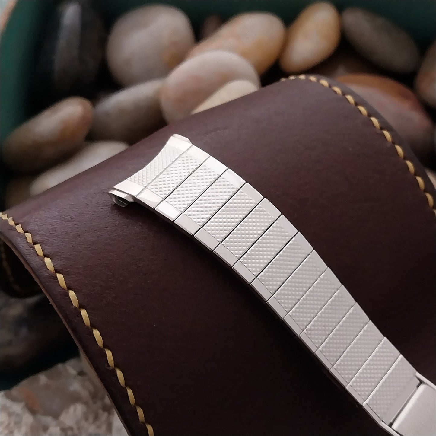 19mm 18mm 10k White Gold-Filled 1971 Speidel Enfield Unused Vintage Watch Band