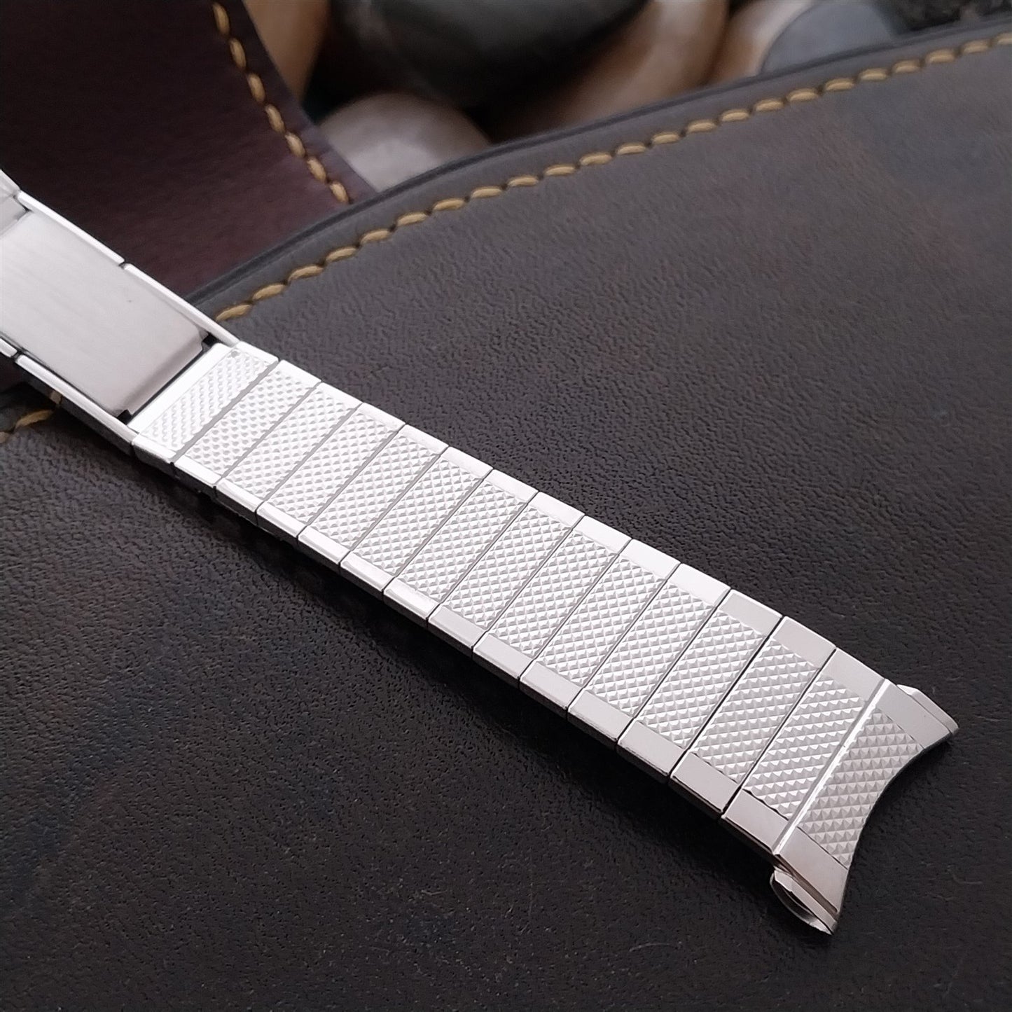 19mm 18mm 10k White Gold-Filled 1971 Speidel Enfield Unused Vintage Watch Band