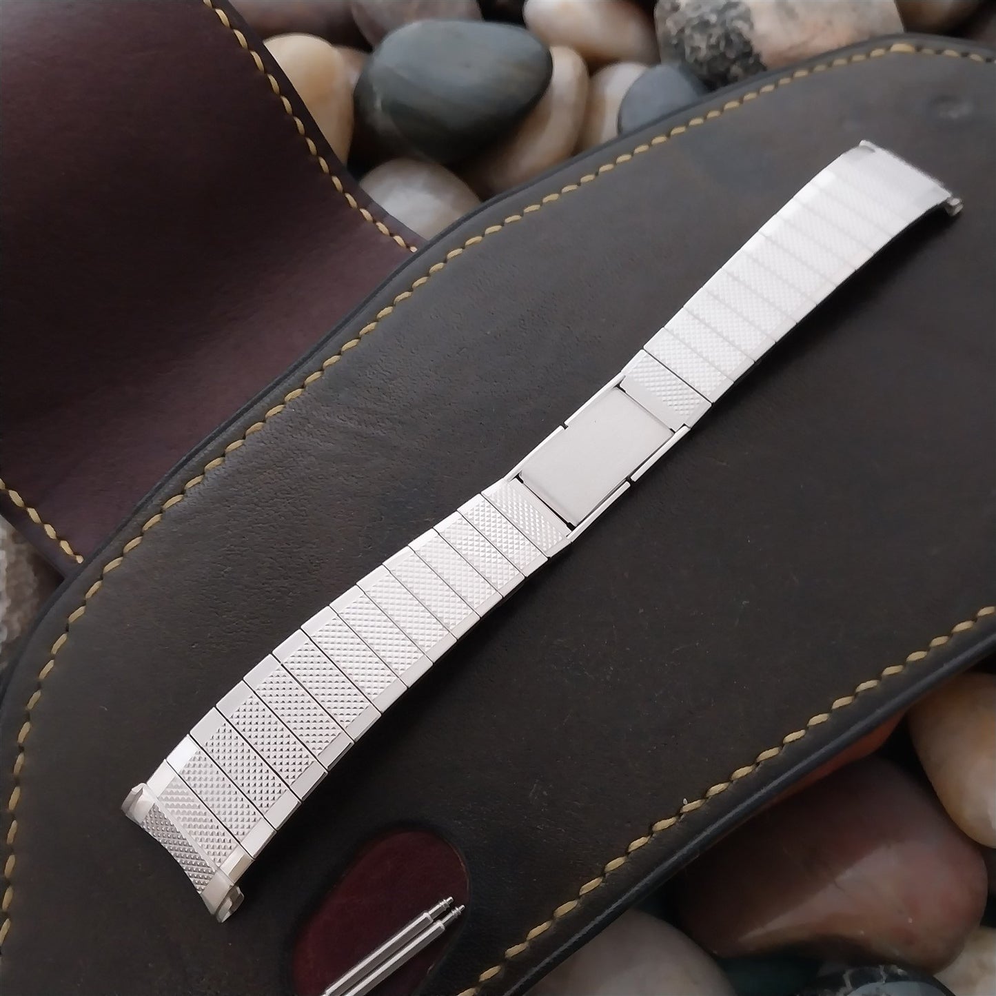 19mm 18mm 10k White Gold-Filled 1971 Speidel Enfield Unused Vintage Watch Band