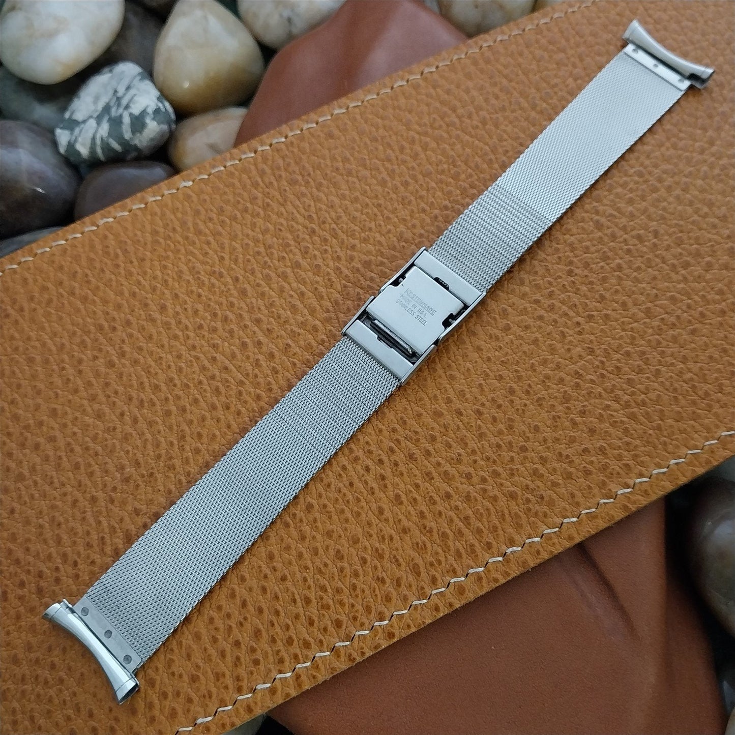 22mm 20mm Stainless Steel Mesh Long Kestenmade Unused 1960s Vintage Watch Band