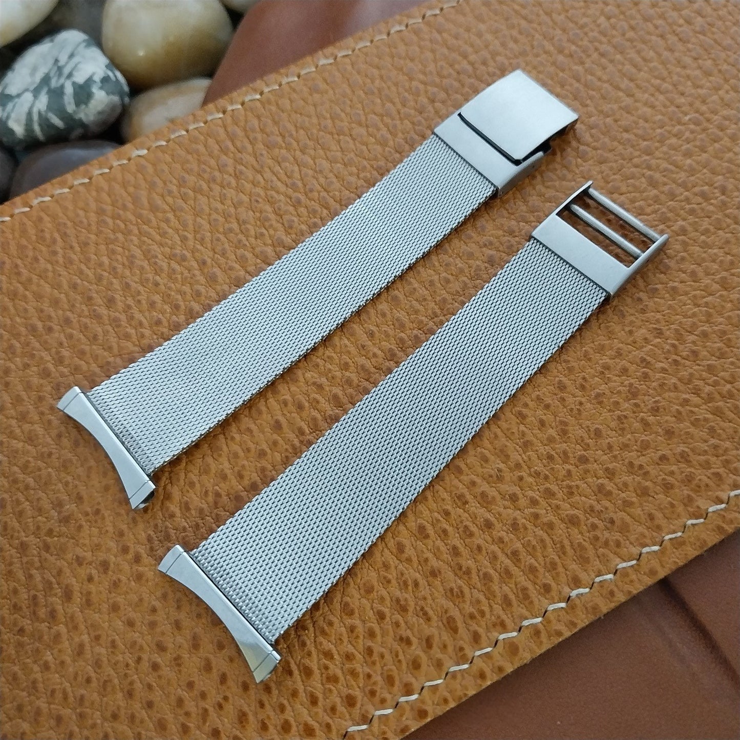 22mm 20mm Stainless Steel Mesh Long Kestenmade Unused 1960s Vintage Watch Band