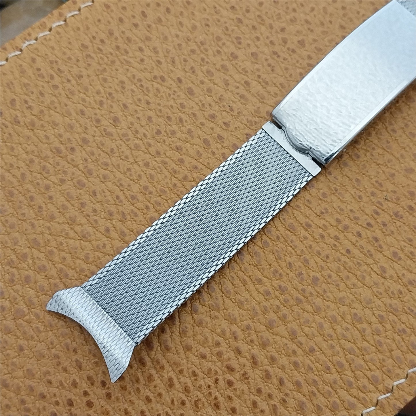 Vintage 22mm 1960s Stainless Steel Mesh Kestenmade USA nos Watch Band