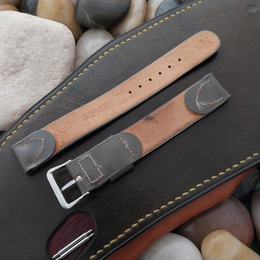 Elgin A-11 Buckle & Long Gray Shell Cordovan 5/8 Unused 1950s Vintage Watch Band