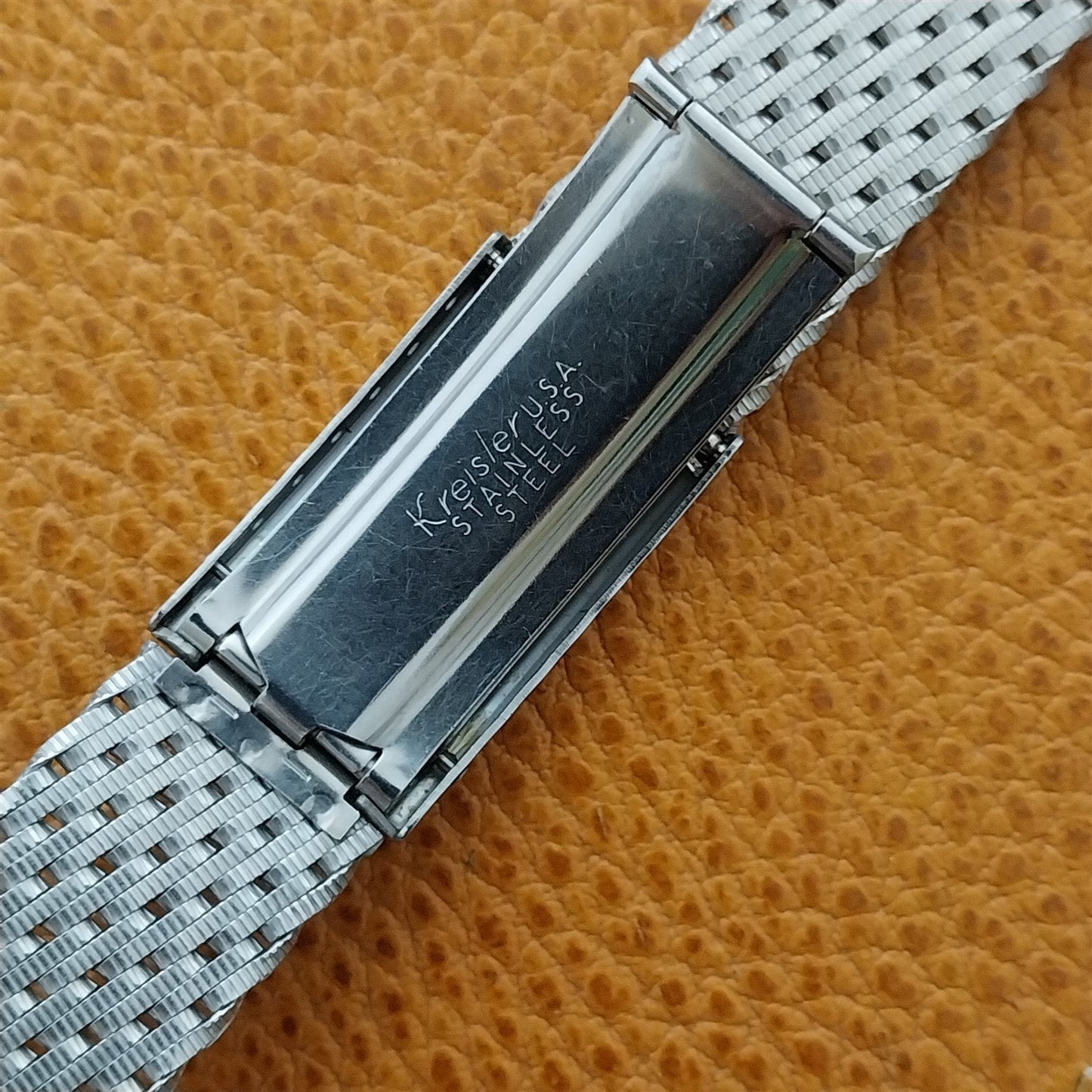 17.2mm Thick Stainless Steel Mesh Kreisler USA nos 1960s Vintage Watch Band