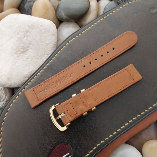 5/8" Unpadded Calfskin & Gold-Tone Keeper Unused 1950s Vintage Watch Band