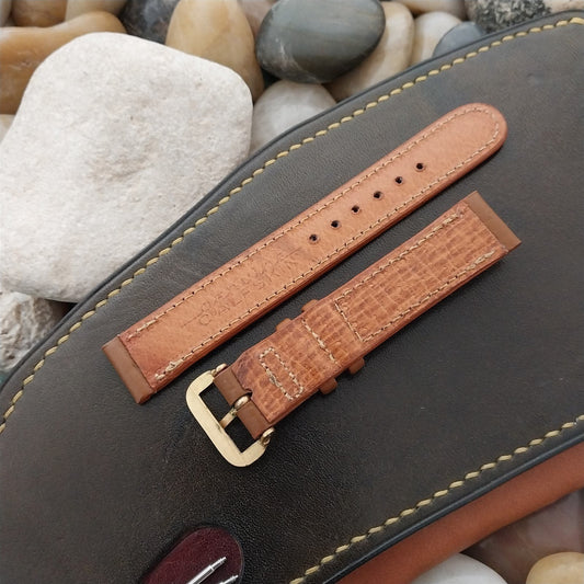 5/8" Unpadded Calfskin Double-Keeper 1950s Unused Vintage Watch Band