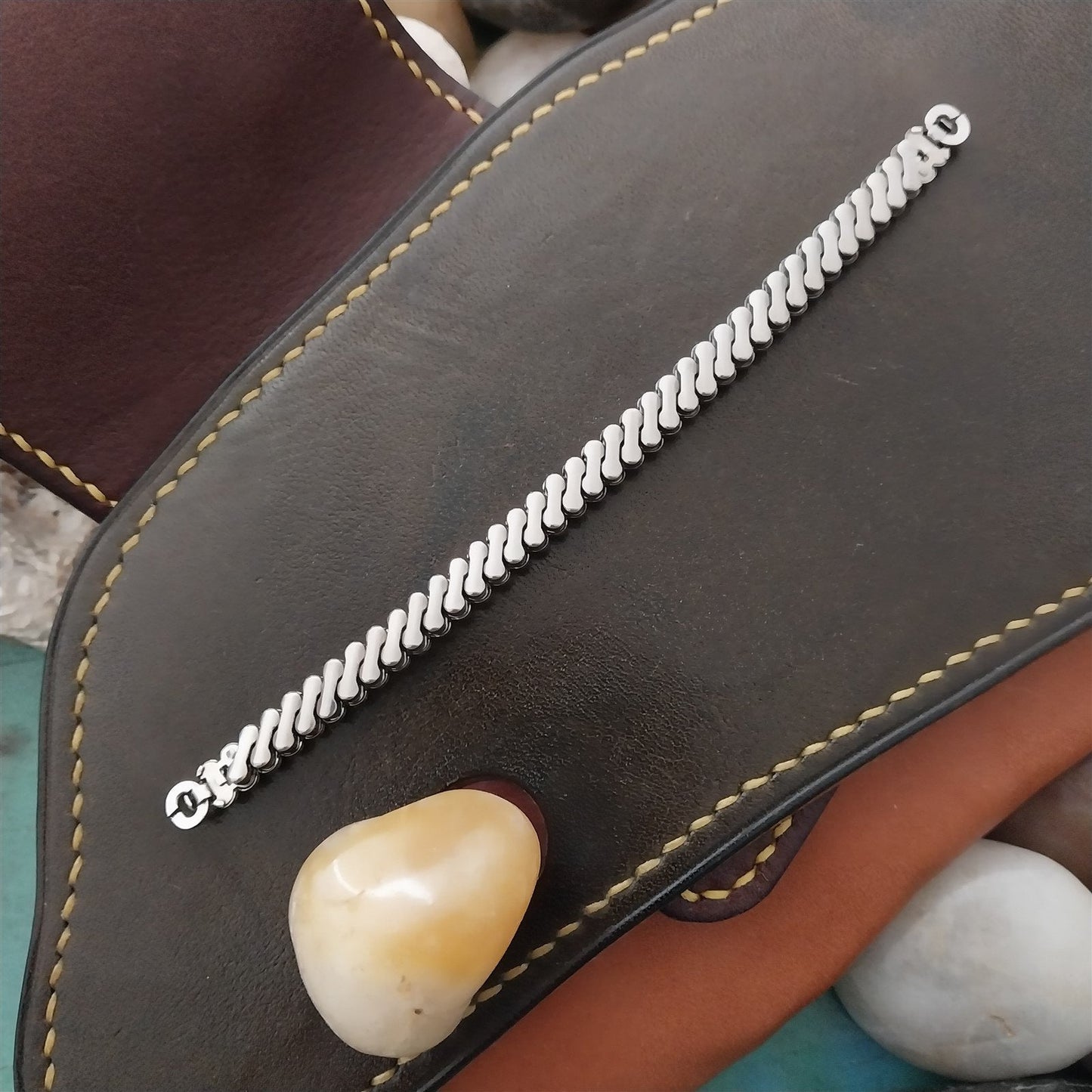 12k White Gold-Filled Ladies Expansion JB Champion Unused 50s Vintage Watch Band