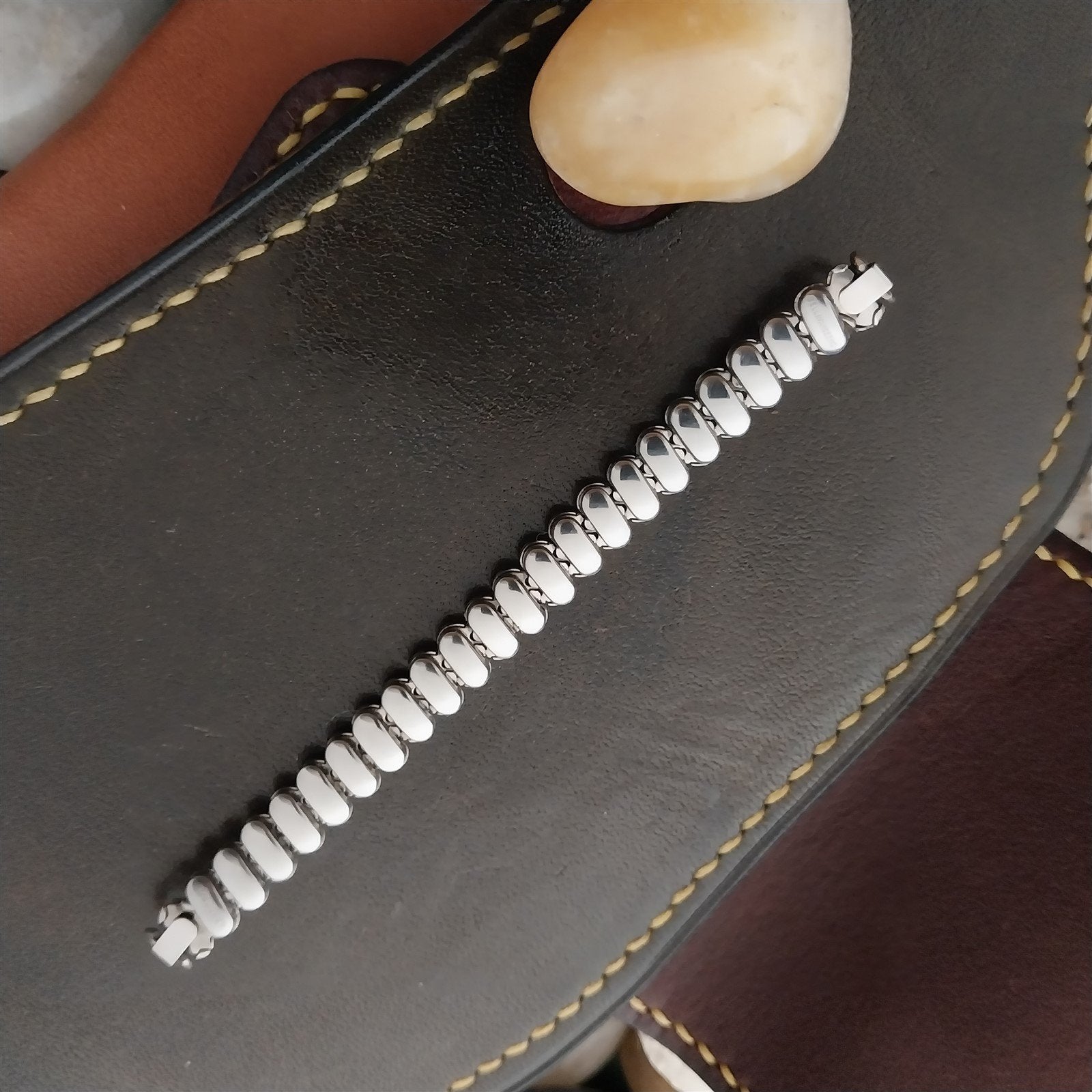 White Gold-Filled Ladies Extra Short Bellavance Unused 1950s Vintage Watch Band