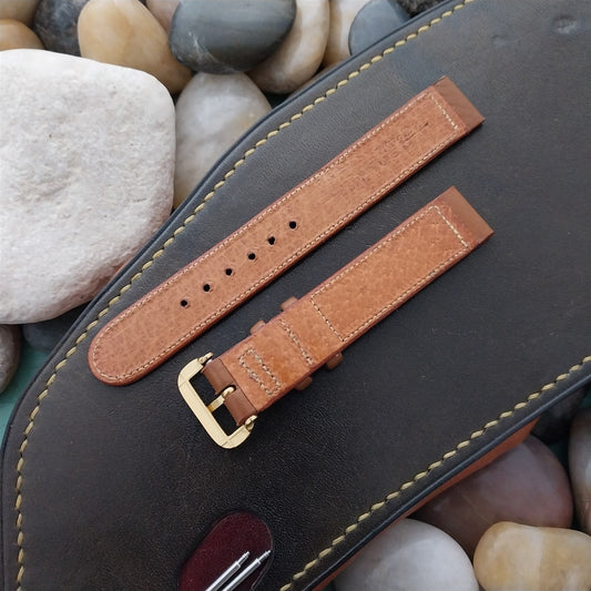 5/8" Unpadded Calfskin Double-Keeper Classic 1950s Unused Vintage Watch Band
