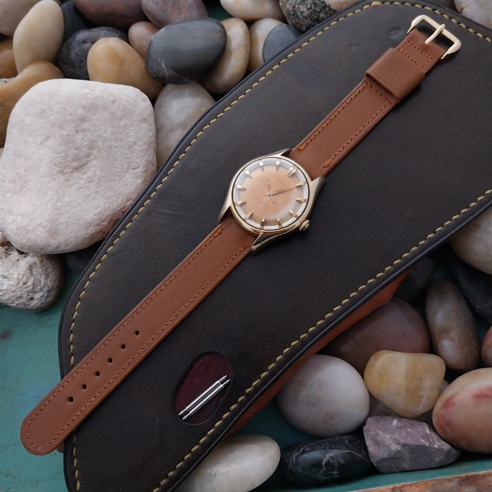 5/8" Gemex Calf Leather Single-Keeper Classic Unused 1950s Vintage Watch Band