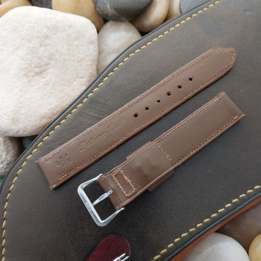 1950s Elgin Logo Buckle & 5/8" Calfskin Classic Unused nos Vintage Watch Band