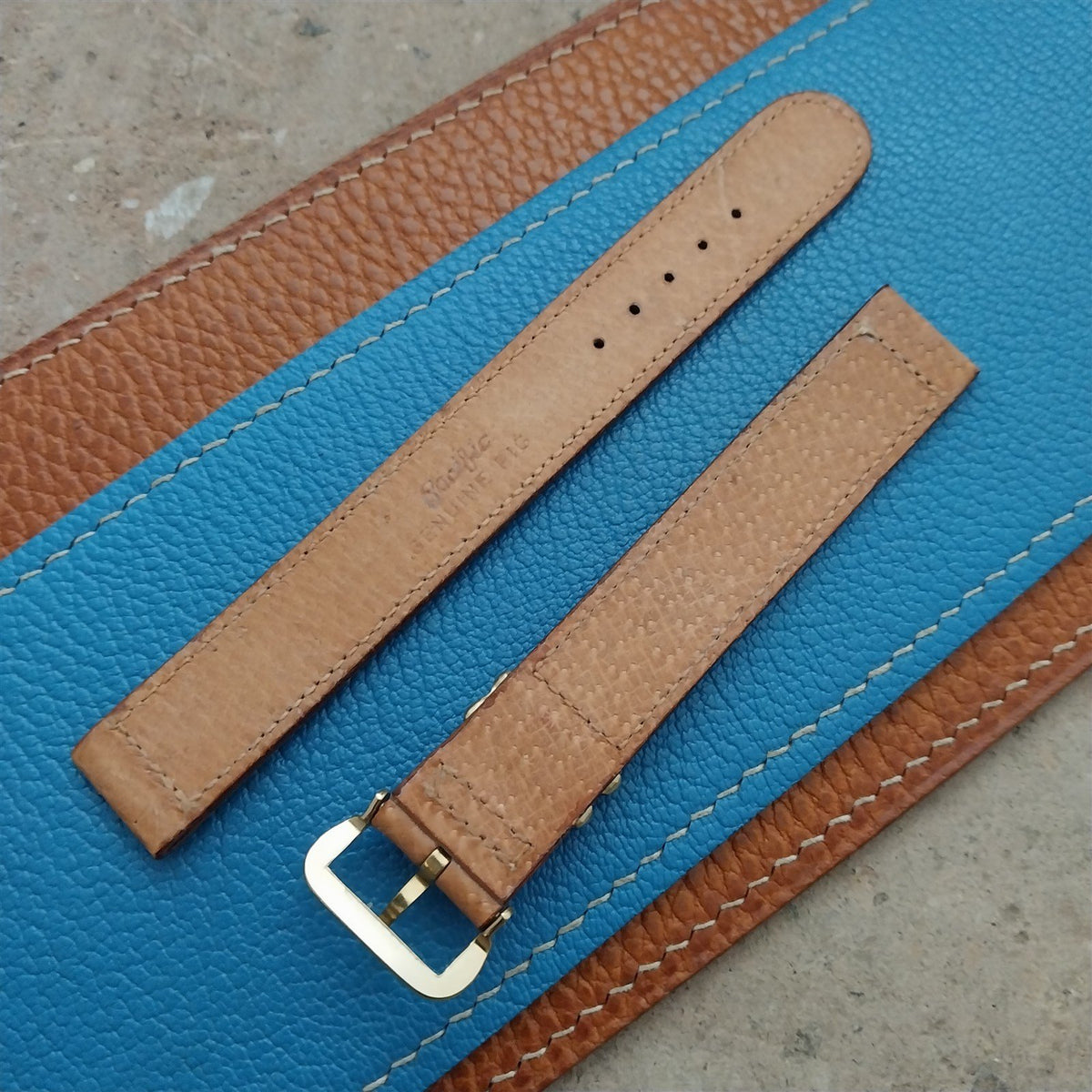 16mm Pigskin Long Unused 1940s 1950s Vintage Watch Strap