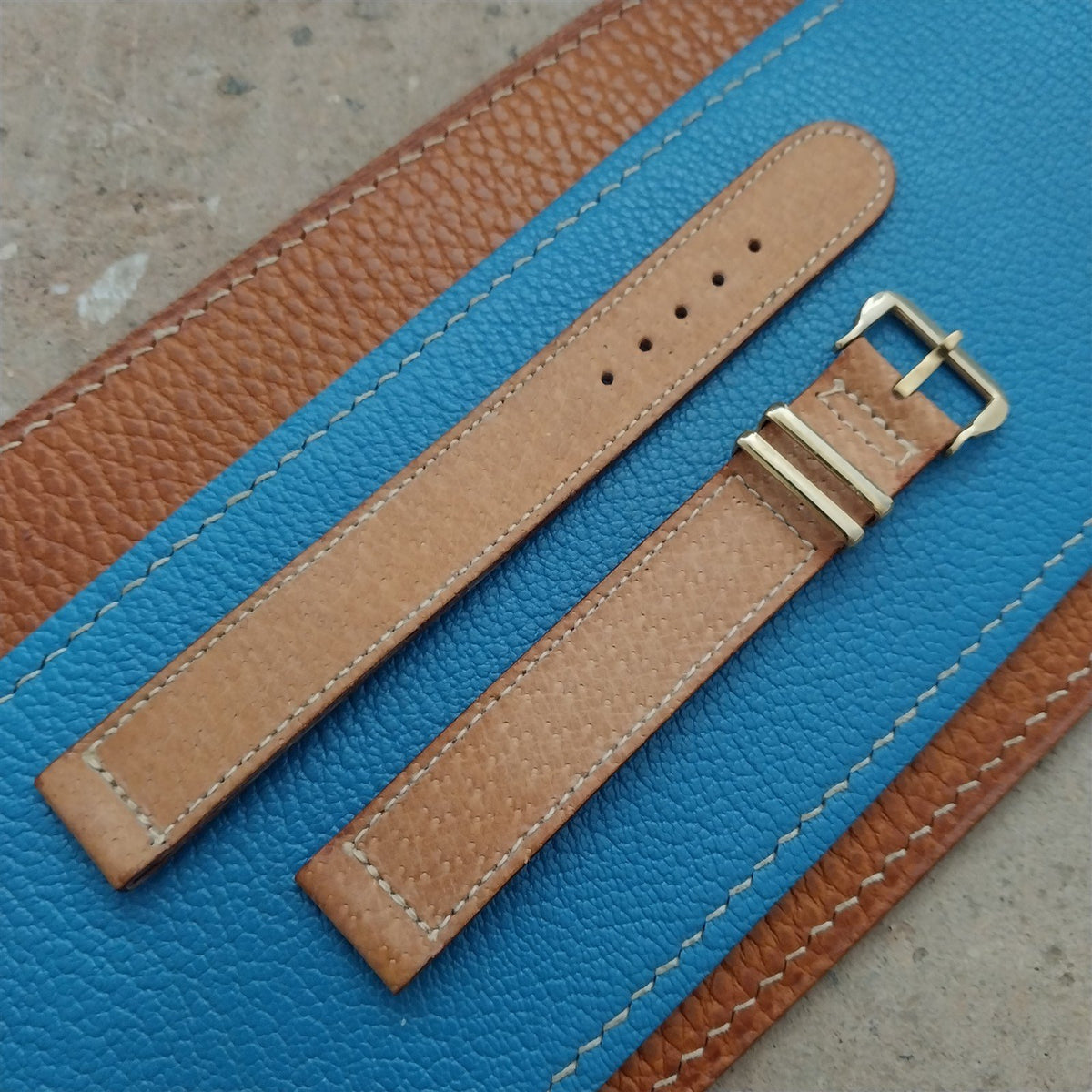 16mm Pigskin Long Unused 1940s 1950s Vintage Watch Strap