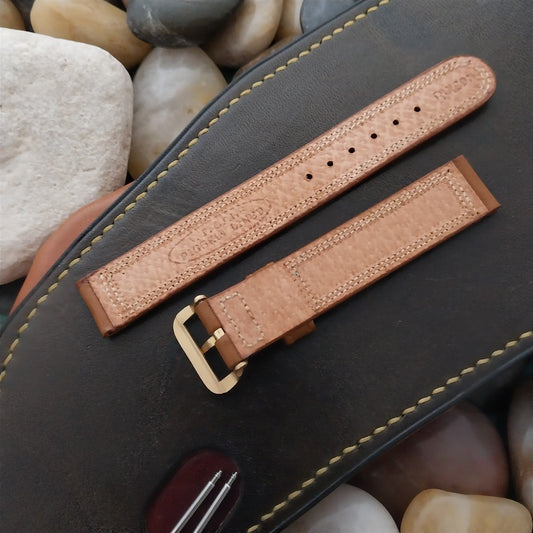 1950s 5/8" Binson USA Old-Stock Veg-Tanned Leather Strap Vintage Watch Band