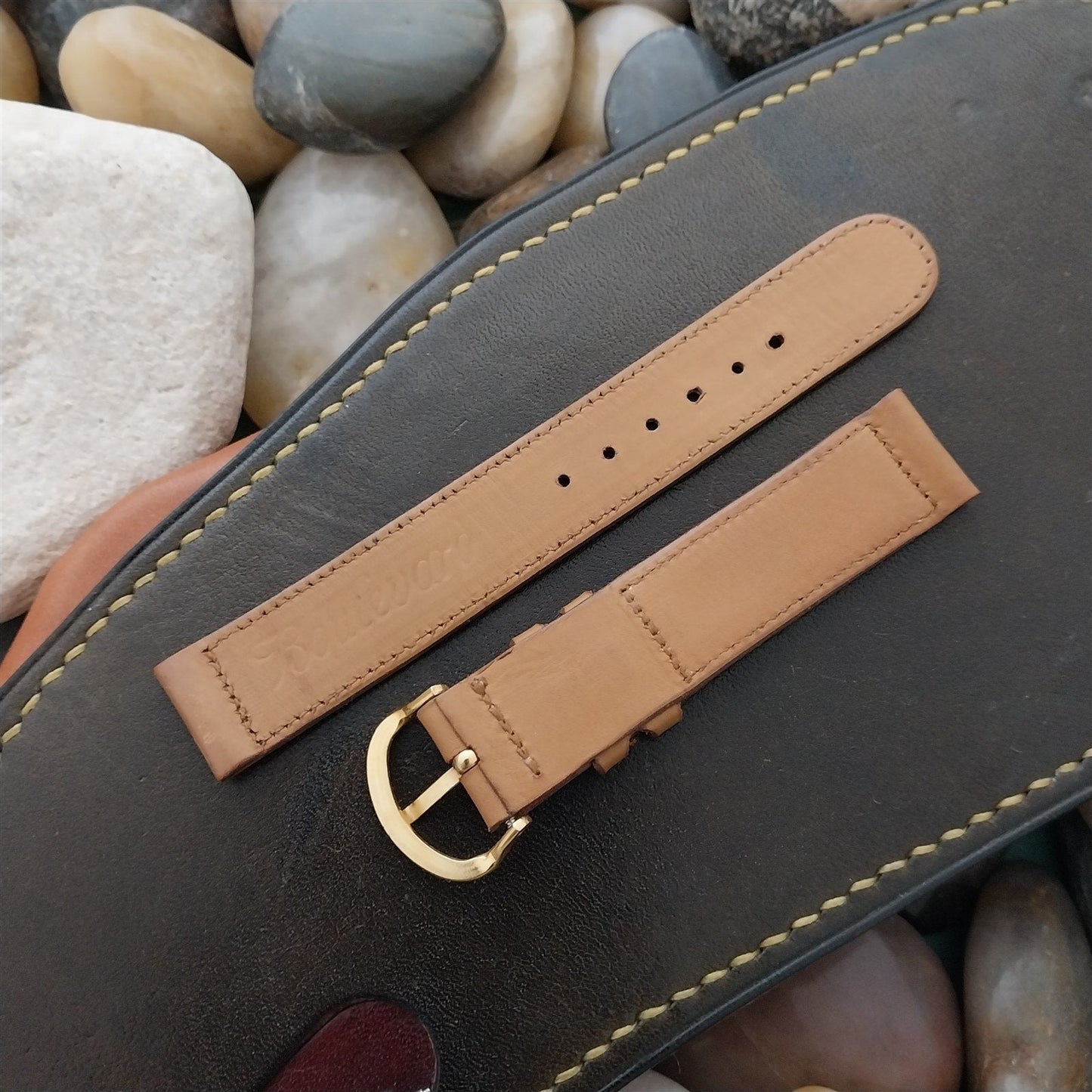 1950s 5/8" Boulevard Calfskin Classic Leather nos Unused Vintage Watch Band