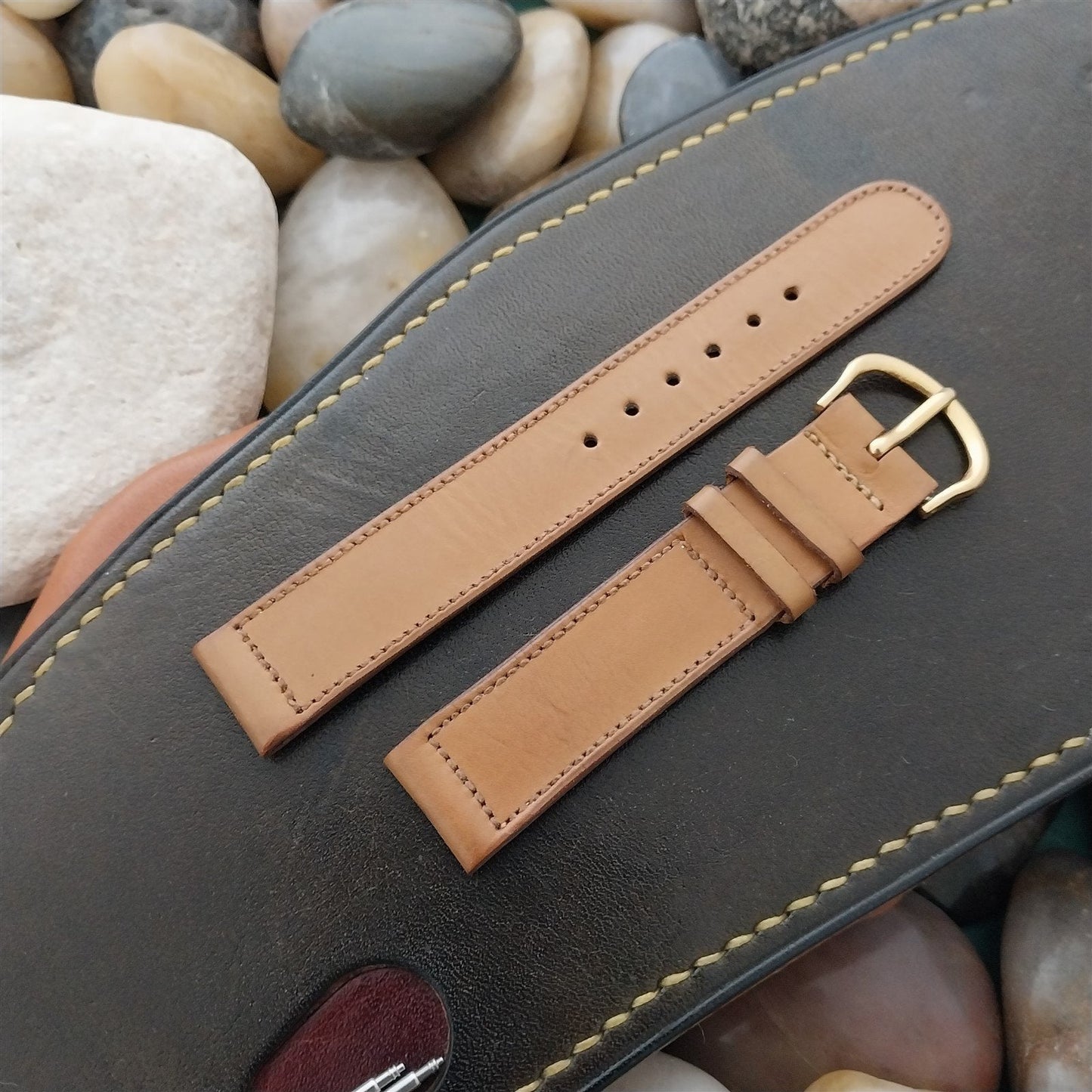 1950s 5/8" Boulevard Calfskin Classic Leather nos Unused Vintage Watch Band