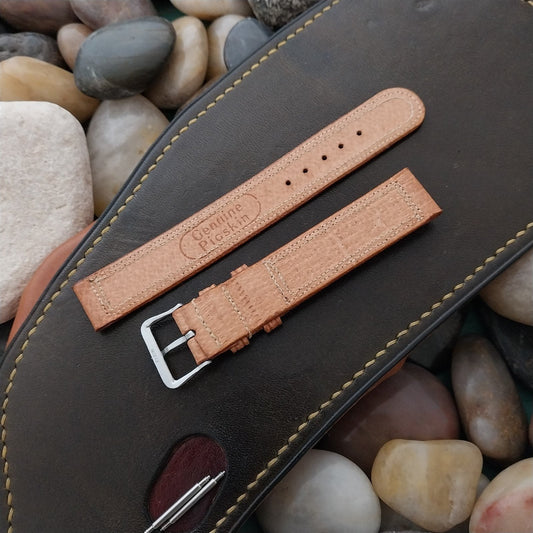 5/8" Unpadded Pigskin & Elgin Buckle Classic 1950s nos Unused Vintage Watch Band