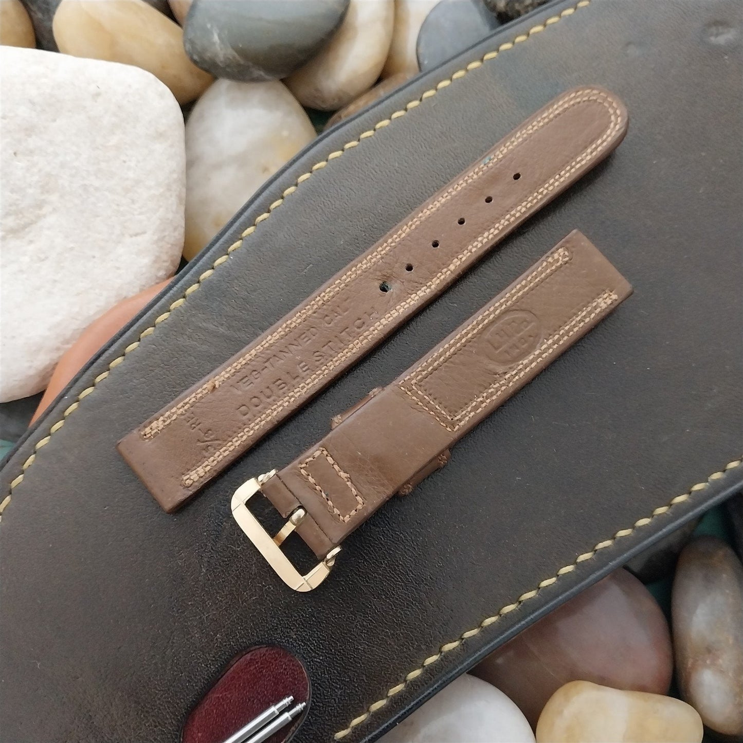 1950s 5/8" Selected Calf Leather Marvel Edge LH&co nos Unused Vintage Watch Band