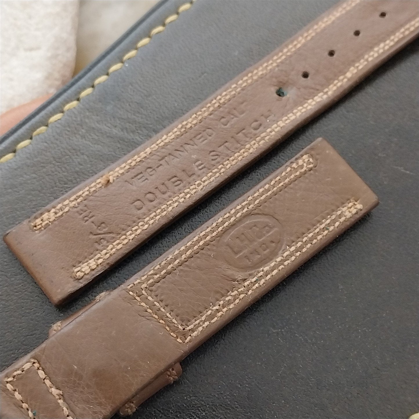 1950s 5/8" Selected Calf Leather Marvel Edge LH&co nos Unused Vintage Watch Band