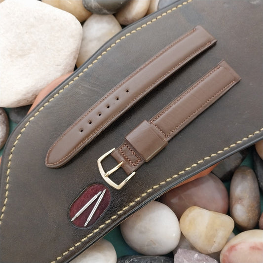 5/8" Long 1-Keeper Brown Calf Leather Mormac 1960s nos Unused Vintage Watch Band