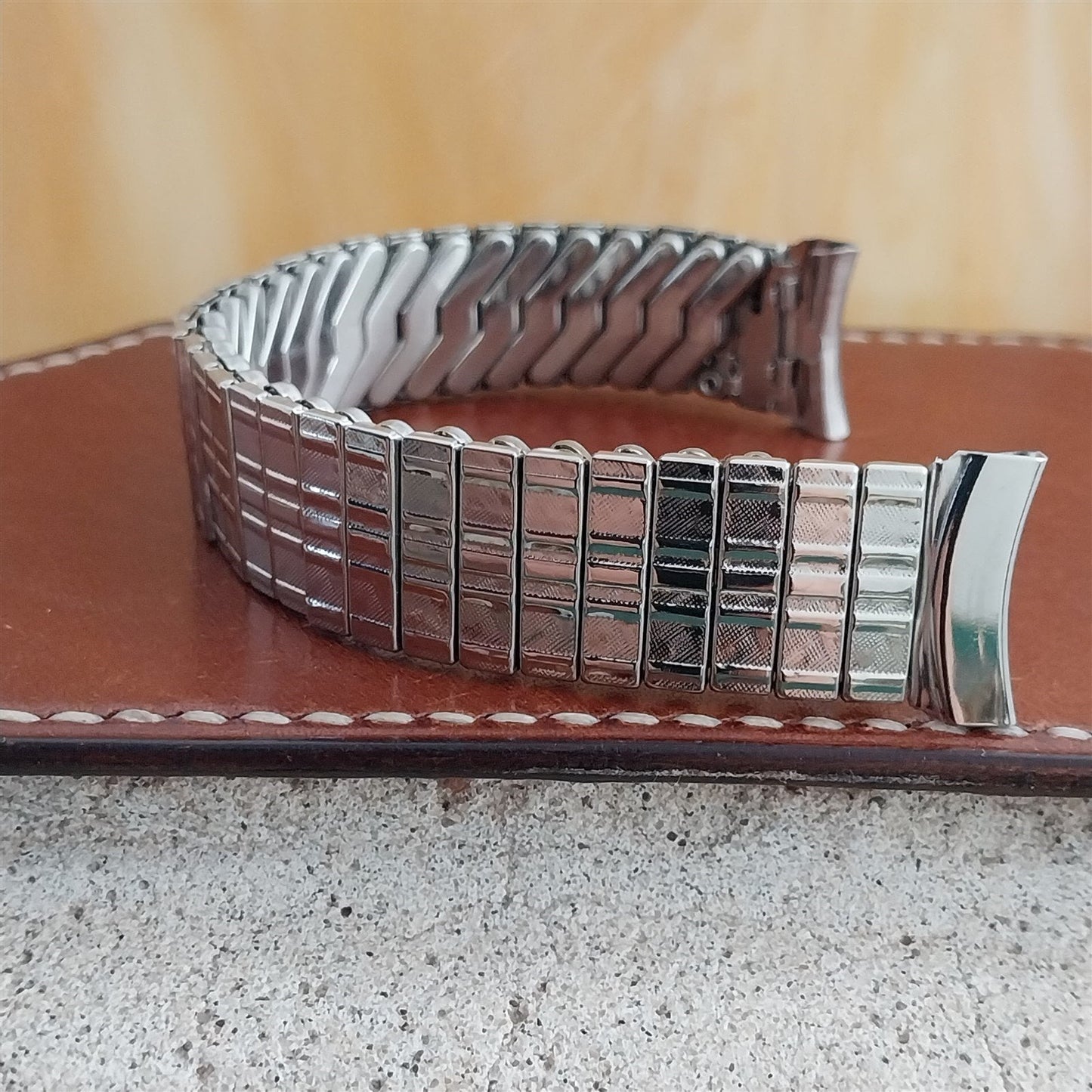 17mm 1950s-1960s Airflex Stainless Steel Classic Unused nos Vintage Watch Band