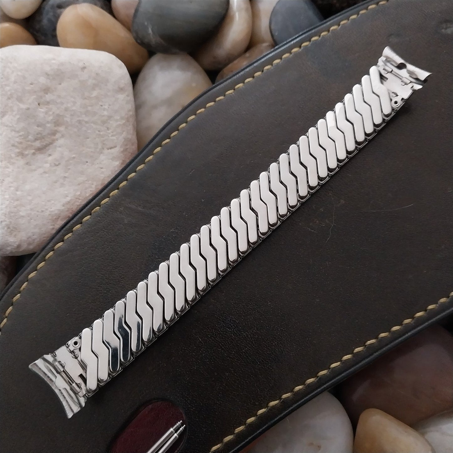 17mm 16mm 1950s-1960s Airflex Stainless Steel Classic Unused Vintage Watch Band