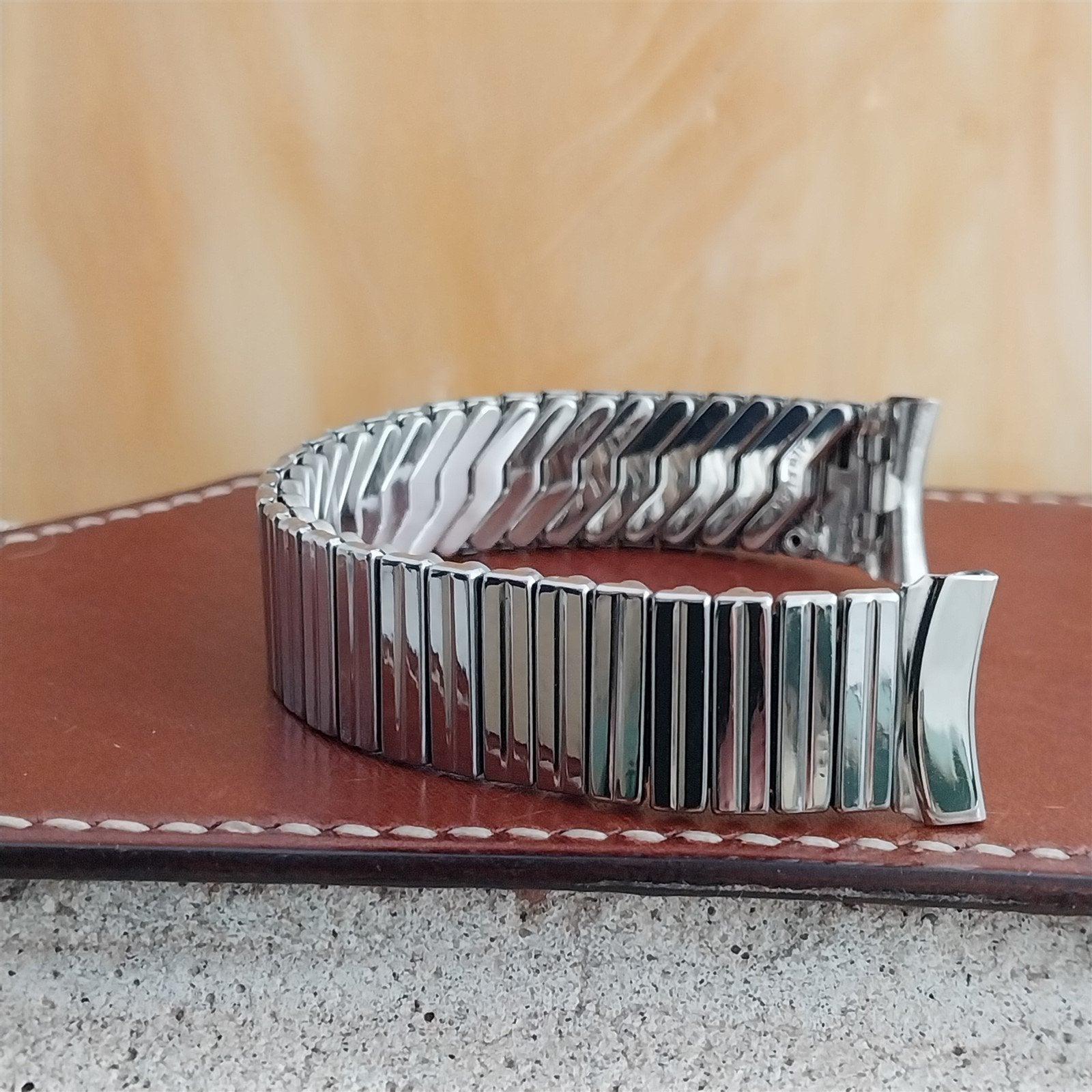 17mm 16mm 1950s-1960s Airflex Stainless Steel Classic Unused Vintage Watch Band