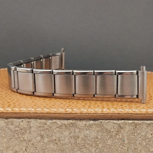 Vintage 16mm 18mm 20mm HC Swiss Stainless Steel Classic 1960s 1970s Watch Band