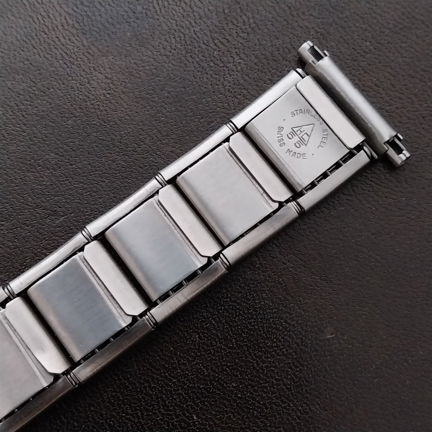 Vintage 16mm 18mm 20mm HC Swiss Stainless Steel Classic 1960s 1970s Watch Band